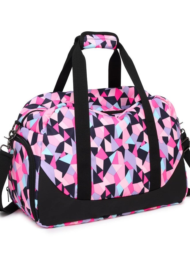 DSIUE Duffle Bag for Girls Teens Sport Gym Bag Women Weekender Carry On Overnight Bag Workout Duffel with Shoe Compartment and Wet Pocket - Image 1